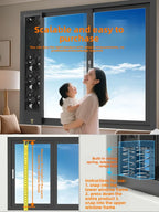 Household no-drill window exhaust fan, no installation required no hole needed, glass window ventilation fan powerful