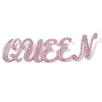 Iced Out Letter Name Pin Brooch Rose Gold