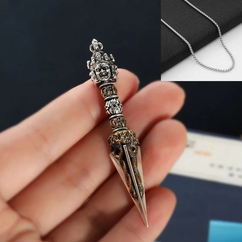 Buddhist 925 Silver Pendant Necklace