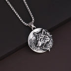 Wolf Tiger Lion Pendant Necklace — Stainless Steel
