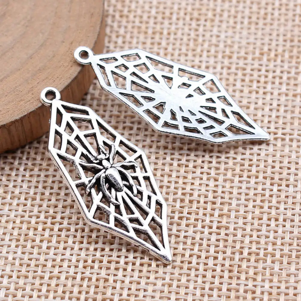 Boho Spider Web Charms Pendant Female Jewelry Bulk Cheapest Items