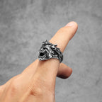Clown Portrait Ring Stainless Steel Gothic