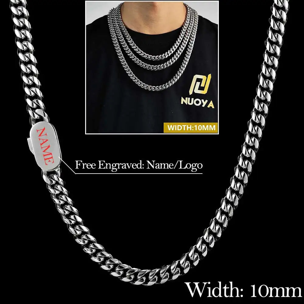 Stainless Steel Cuban Chain Necklace Miami