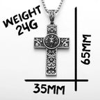 Lion Carving Flowers Cross Men Necklaces Stainless Steel Pendant Chain Women Fashion Jewelry Punk Accessories Gifts