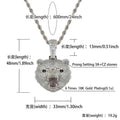Iced Out Lion Rope Chain Pendant