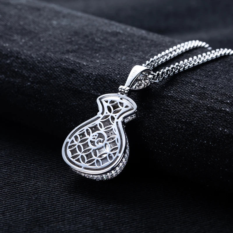 Iced Out Money Bag Pendant — 925 Silver