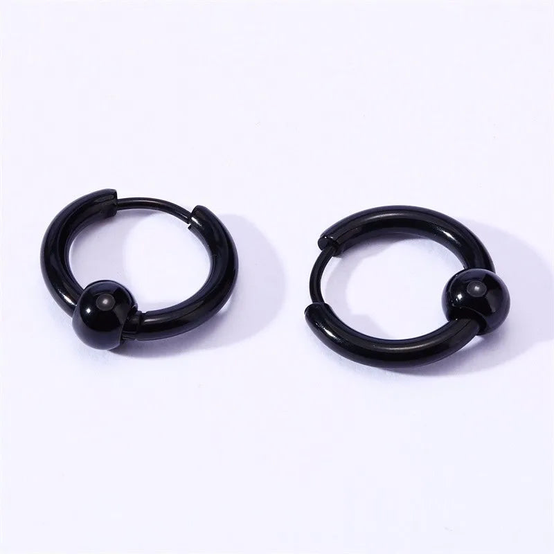 Huggie Hoop Earrings Assorted Colors — Stainless Steel