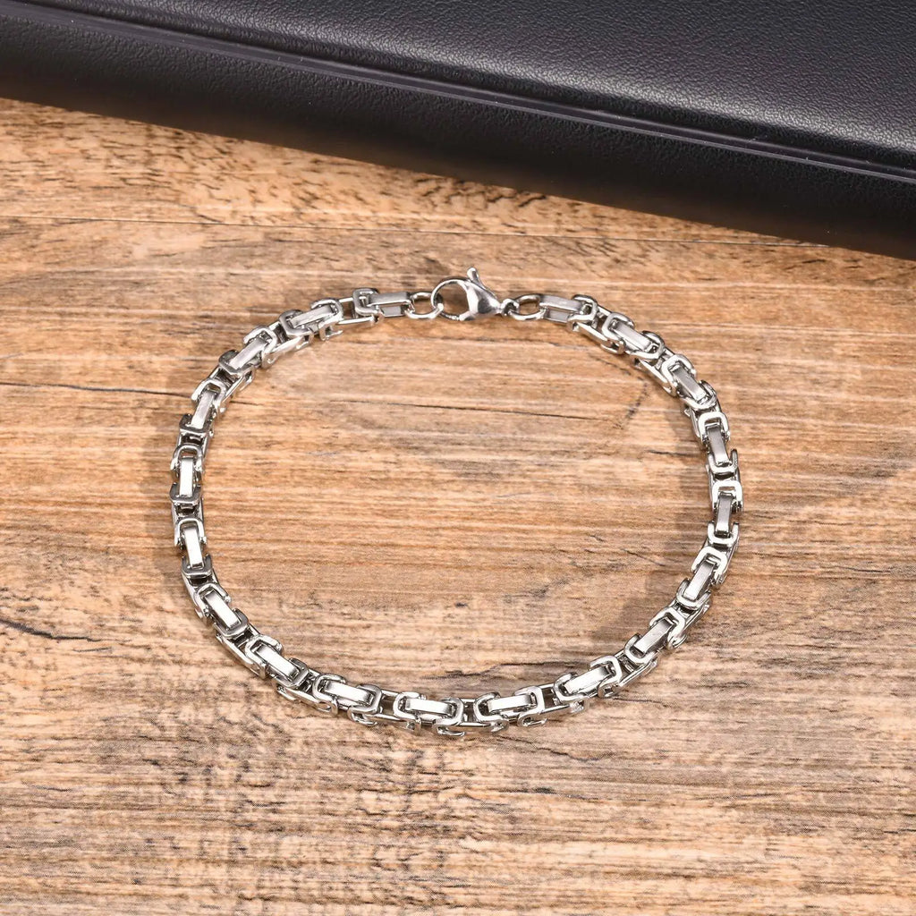 Byzantine Retro Chain Bracelet 4mm — Stainless Steel