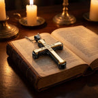 Stainless Steel Cross Pendant Necklace for Men Silver Gold Black Zirconia Jesus Cross Jewelry