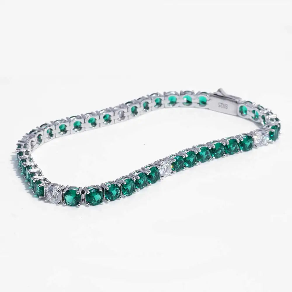 Silver 925 Moissanite Tennis Bracelet Iced Out