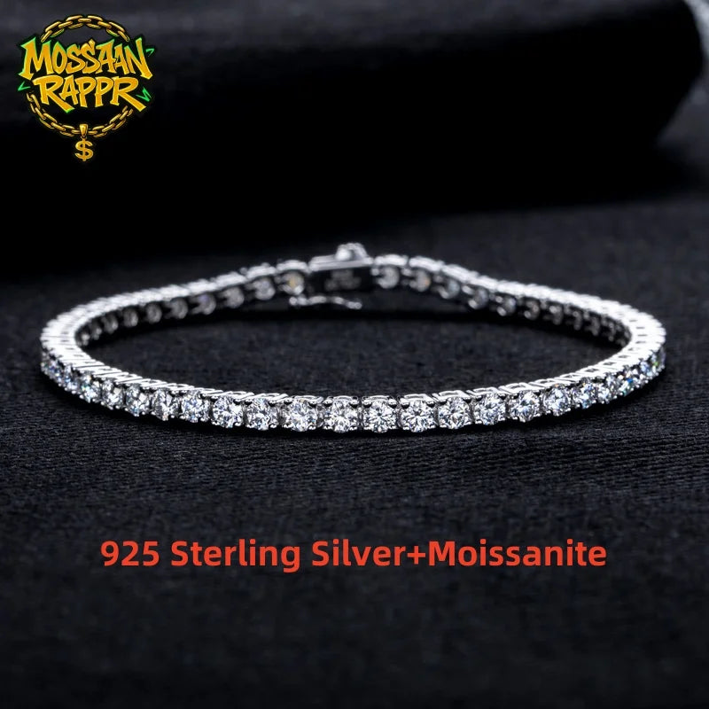 Iced Out Tennis Bracelet 3mm — 925 Silver