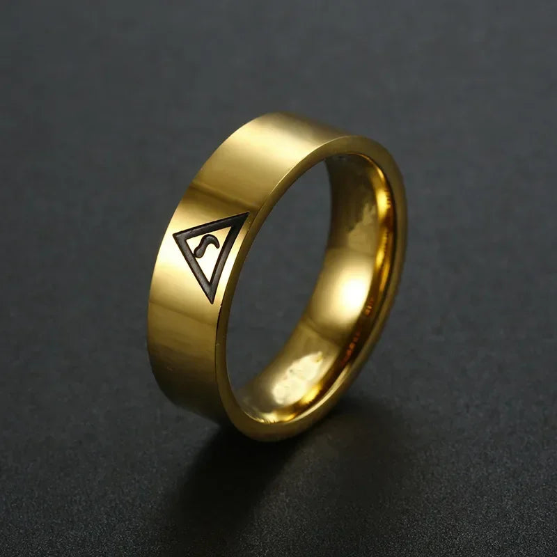 Minimalist All-Seeing Eye Ring — Stainless Steel