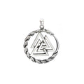 Dragon Valknut Pendant — Stainless Steel
