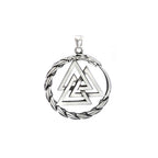 Dragon Valknut Pendant — Stainless Steel