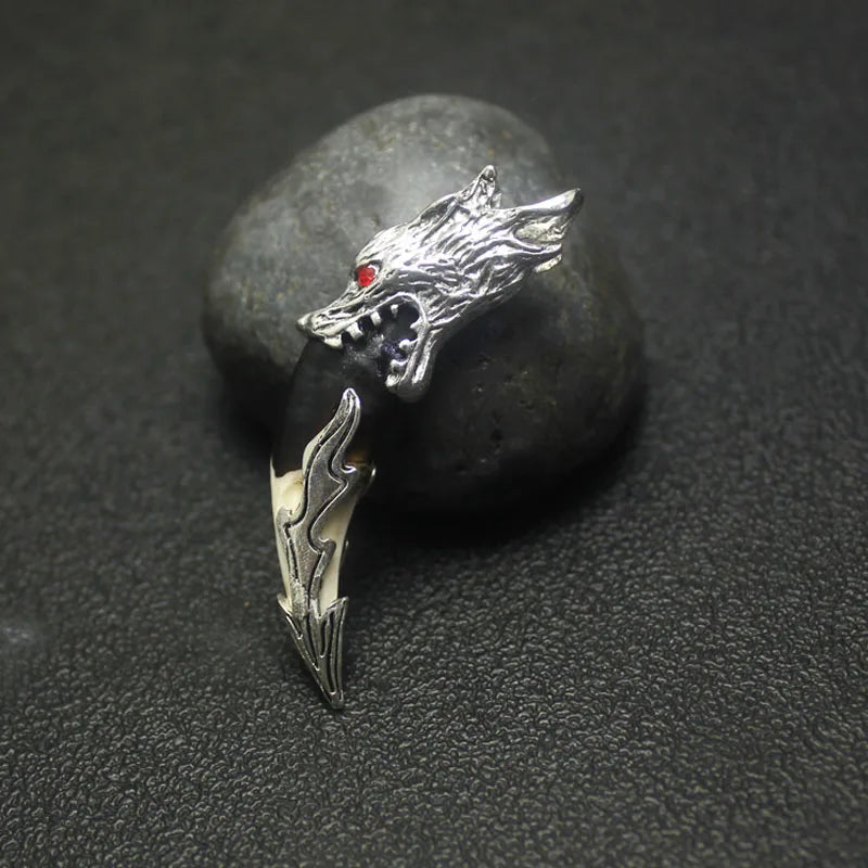 Punk Fashion Brave Men Wolf Gog Teeth Spike Pendant Necklace Women Men Lucky Jewelry Classic Fang Tooth Amulet Pendant Necklace