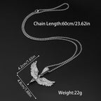 Fashion Zinc Alloy Paved Rhinestone Phoenix Necklace for Women Inspirational Bird of Wonder Necklace Women Inspitual Jewelry