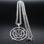 Silver Sigil Pendant Necklace — Stainless Steel