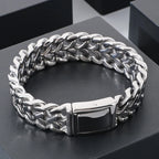 Men Bracelet for Man Gold Color Stainless Steel 16MM Width Heart Shape Chain Bracelets Men's On Hand Wrist Jewelry