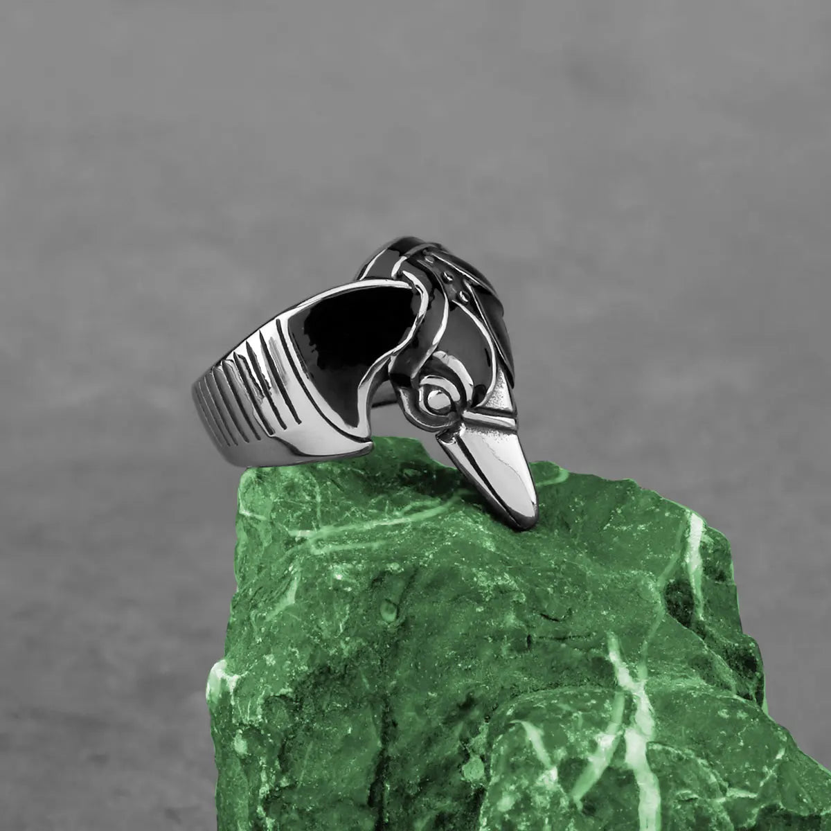Nordic Viking Raven Pagan Amulet Ring — Stainless Steel