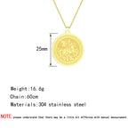 QIMING Dainty Saint George Pendant Necklace For Men Stainless Steel Warrior St. George's Dragon Medallion Mythology