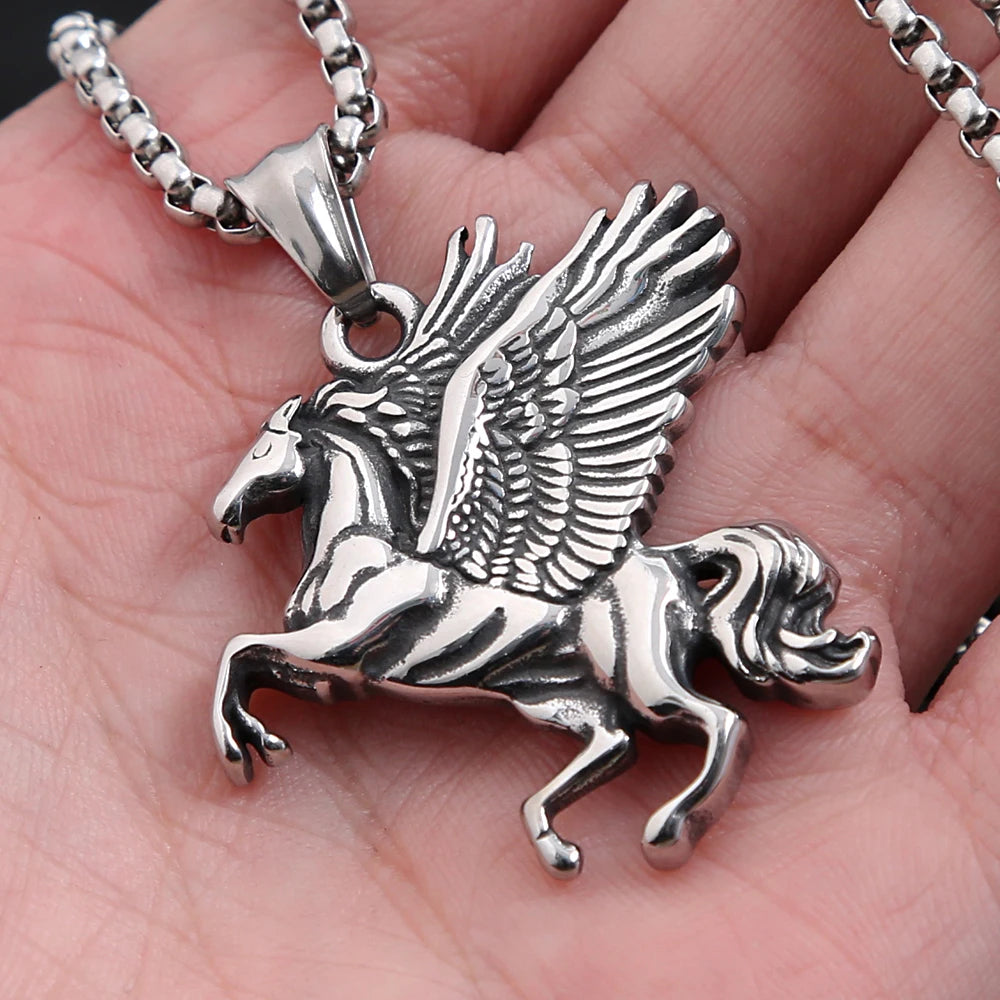Angel Wings Greek Myth Steel Pendant Punk Vintage