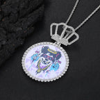 Crown Photo Pendant Necklace Statement