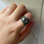 Half Face Skull Ring — Punk Gothic Vintage