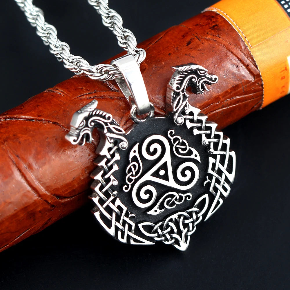 Viking Dragon Pendant — 925 Silver
