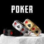 Poker Fidget Spinner Ring — Stainless Steel