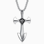 Vintage Punk Hip Hop Templar Knight Cross Pendants Necklaces For Men Women 316L Stainless Steel Fashion Jewerly Drop
