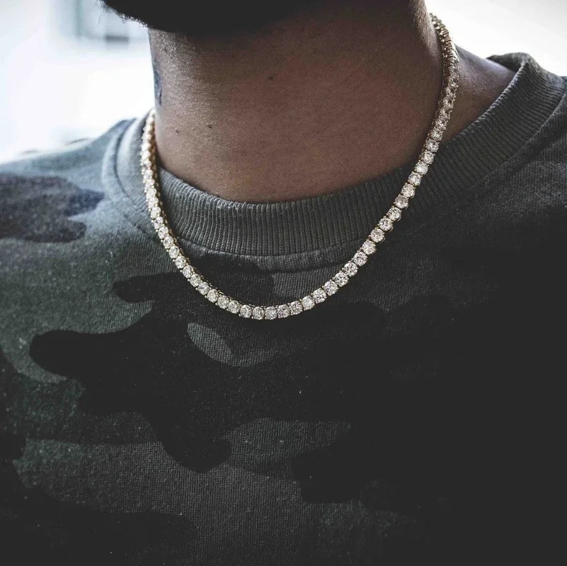 Elegant Cuban Chain Zircon Necklace Clavicle Chain CZ Diamonds Dazzling Shiny Bling Pendant Women Fashion Wedding