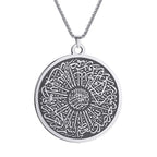 Men Punk Necklace Surah Ikhlas Dua fo Evil Eye Double-Sided Stainless Steel Jewelry Choker Pendant Thick Chains Hip Hop Jewellry