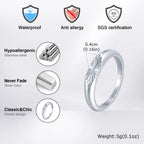 Silver Sunburst Tail Ring — Stainless Steel