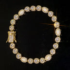 Tennis Chain Necklace Stainless Steel Opal Diamond