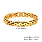 Gold Chunky Chain Bracelet — Stainless Steel
