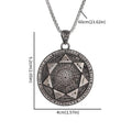 7 Archangels Seal Pendant Solomon Talisman Stainless Steel Necklace Mystical Amulet Jewelry For Men Women Hip Hop Rock