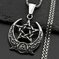 Star Celtic Steel Pendant Vinatge Wicca Triple
