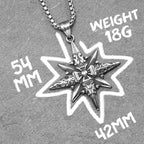 Compass Pendant Necklace — Stainless Steel