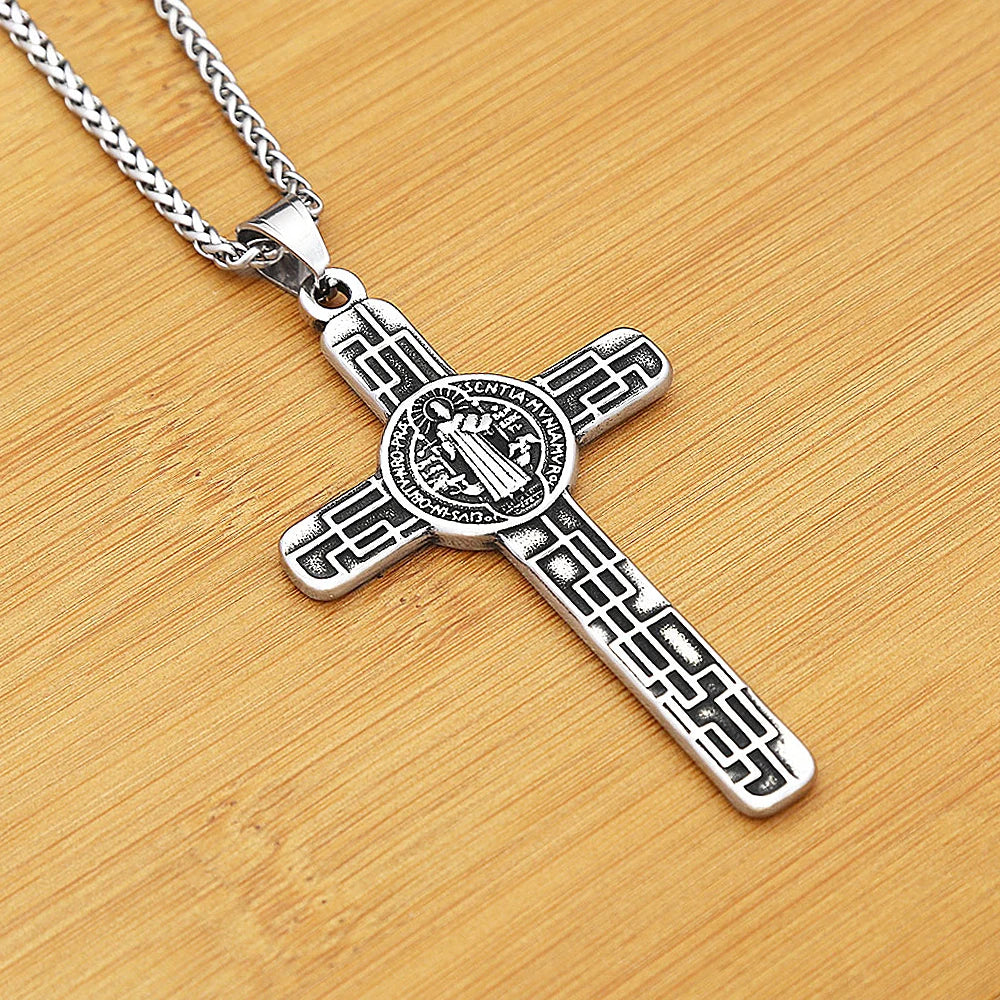 Jesus Cross Pendant — Stainless Steel