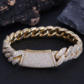 Iced Out Cuban Chain Necklace Stainless Steel 13MM