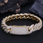 Iced Out Cuban Chain Necklace Stainless Steel 13MM