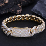 Iced Out Cuban Chain Necklace 13-18MM 2-3 Row