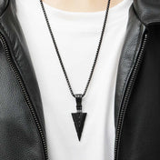 Cuban Arrow Pendant Necklace — Stainless Steel