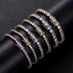 7mm 925 Sterling Silver Moissanite Bracelet 3mm D VVS1 Diamond with GRA for Women Sparkling Wedding Party Fine Jewelry