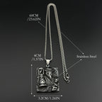 Raven Skull Silver Pendant Grim Reaper Plague