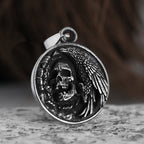 Crow Head Skull Pendant Necklace — Gothic