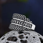 Vintage 2022 New 316L Stainless Steel Odin Norse Viking Amulet Rune MEN Ring Fashion Words Retro Jewelry Boyfriend Gift