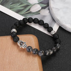 Tiger Eye Lava Bead Chakra Bracelet