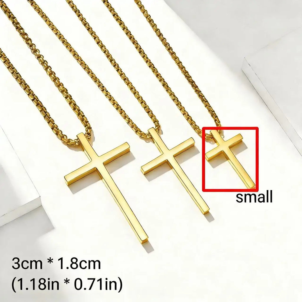 Cross Steel Pendant Double-sided Glossy Surface