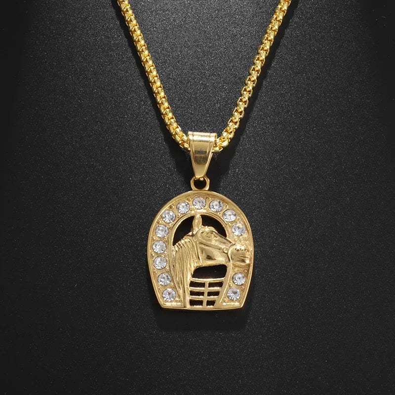 Domineering Ferocious Tiger Head Pendant Stainless Steel Animal Necklace Men's Punk Trend Cool Jewelry Boy Gift
